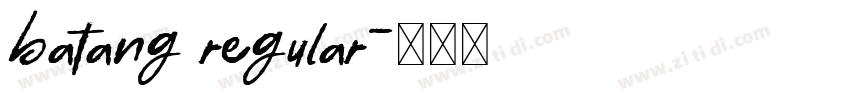 batang regular字体转换